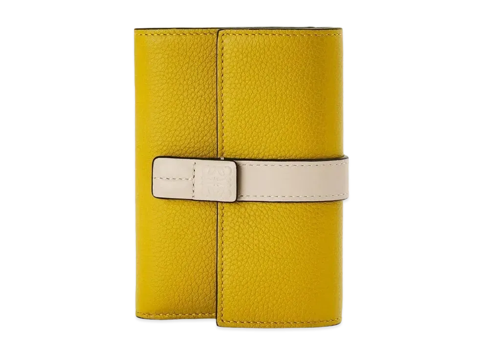 LOEWE Small Vertical Wallet In Soft Grained Calfskin "Ochre/Light Oat"