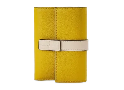 LOEWE Small Vertical Wallet In Soft Grained Calfskin "Ochre/Light Oat"