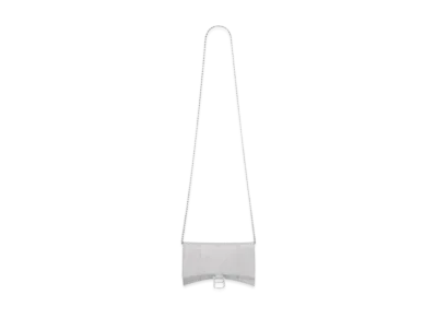 BALENCIAGA Hourglass Hourglass XS Chain Wallet Sparkling Fabric "Silver"