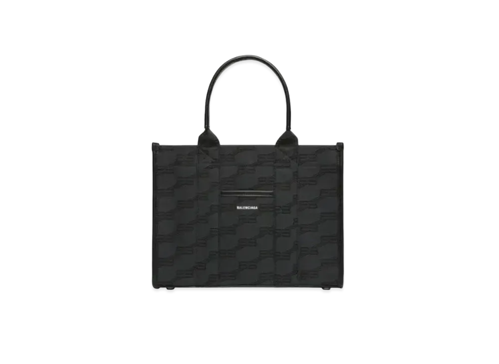 BALENCIAGA Hardware 2.0 Small Handbag BB Lettered Jacquard Canvas "Black"