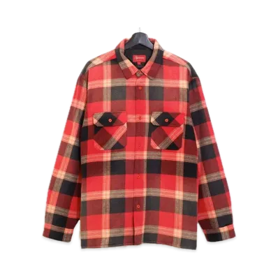 Supreme Quilted Flannel Shirt "Red"