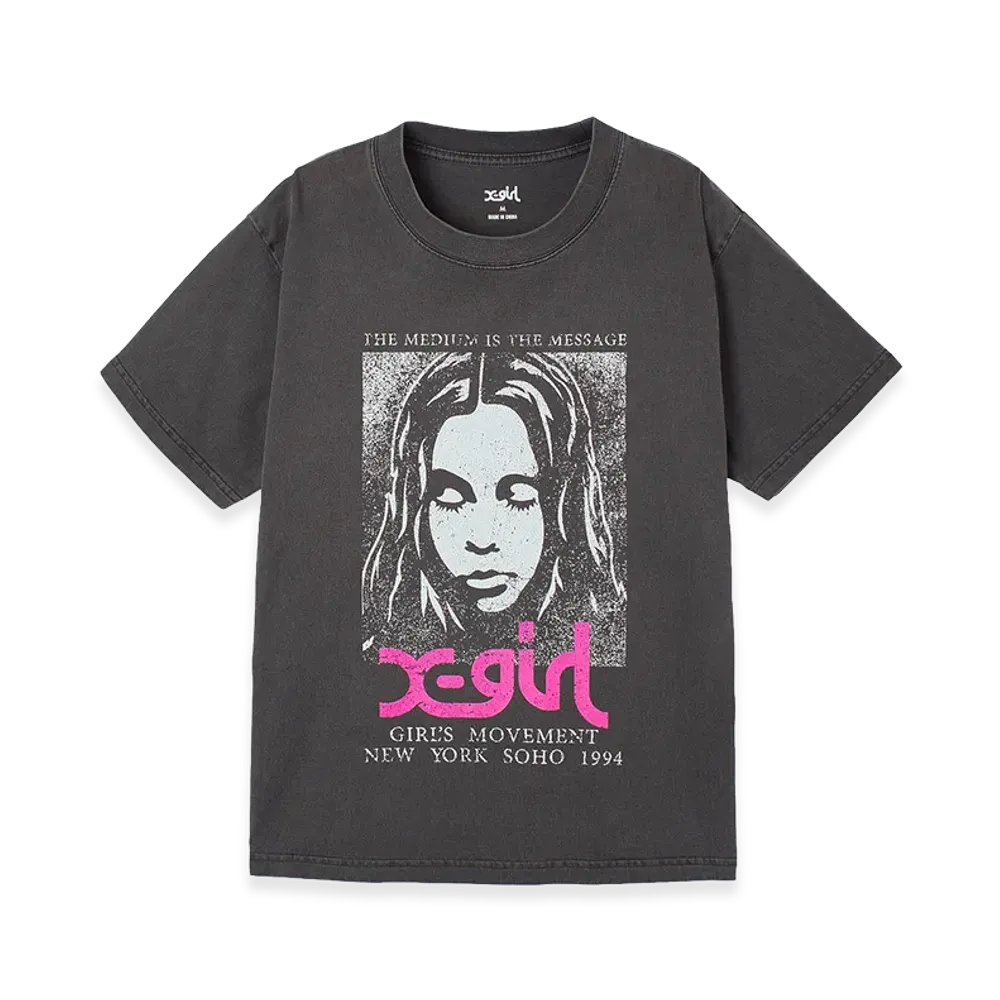 X-Girl Women's Faded Face S/S Tee "Black"