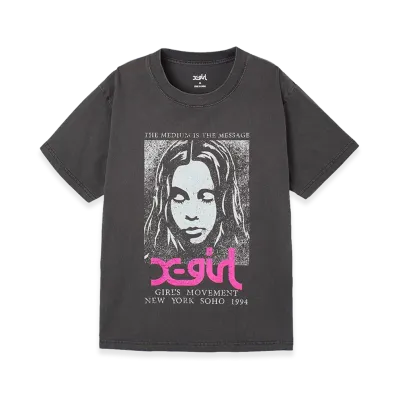 X-Girl Women's Faded Face S/S Tee "Black"