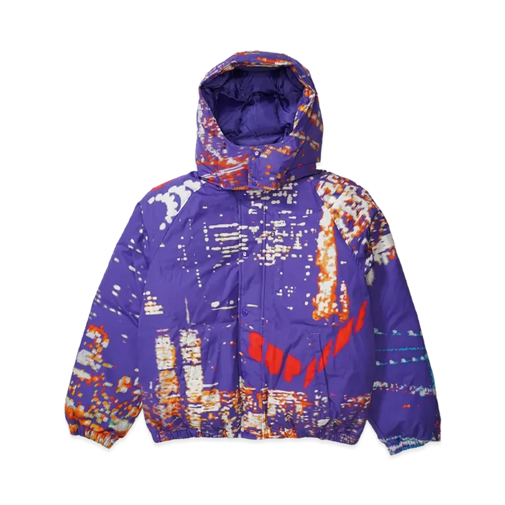 Supreme City Lights Puffy Jacket "Purple"