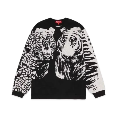 Supreme Big Cats Jacquard L/S Top "Black"