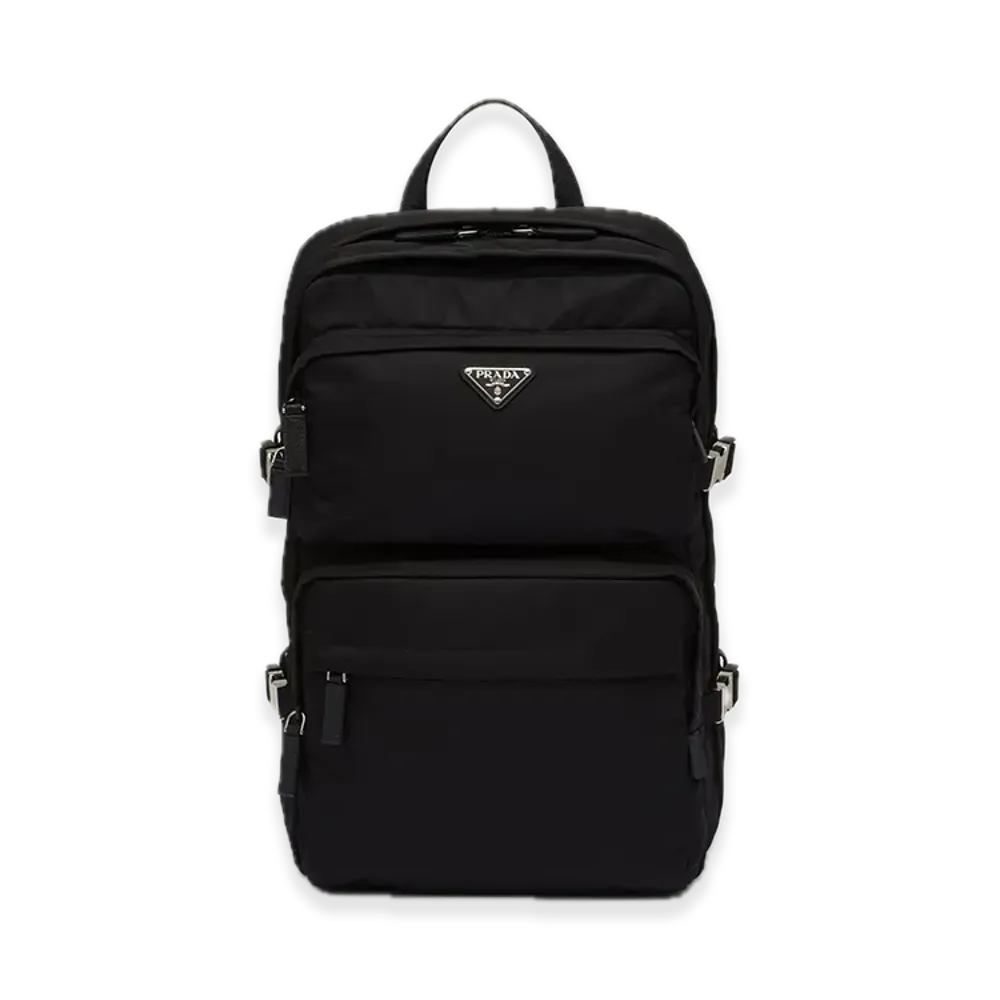 PRADA Re-Nylon x Saffiano Leather Backpack "Black"