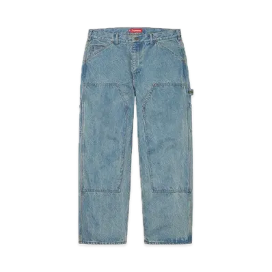 Supreme Double Knee Denim Painter Pant "Blue"