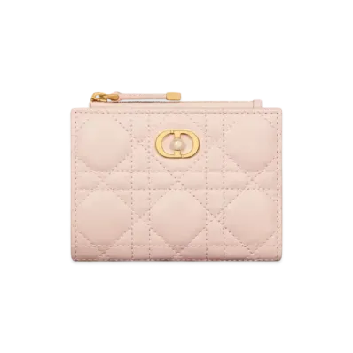 Dior Jolie Dahlia Wallet Cannage Lambskin "Powder Pink"