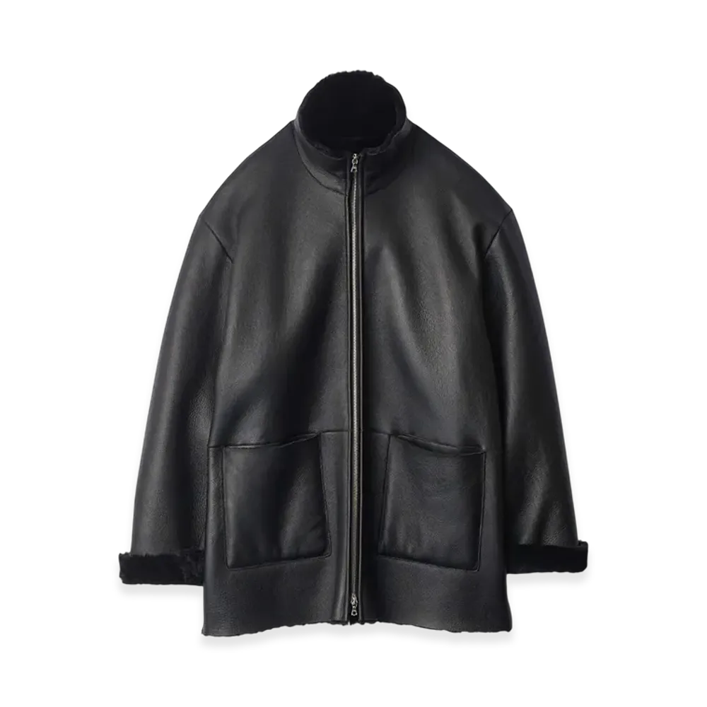 ssstein Cut-Off Mouton Jacket "Black"