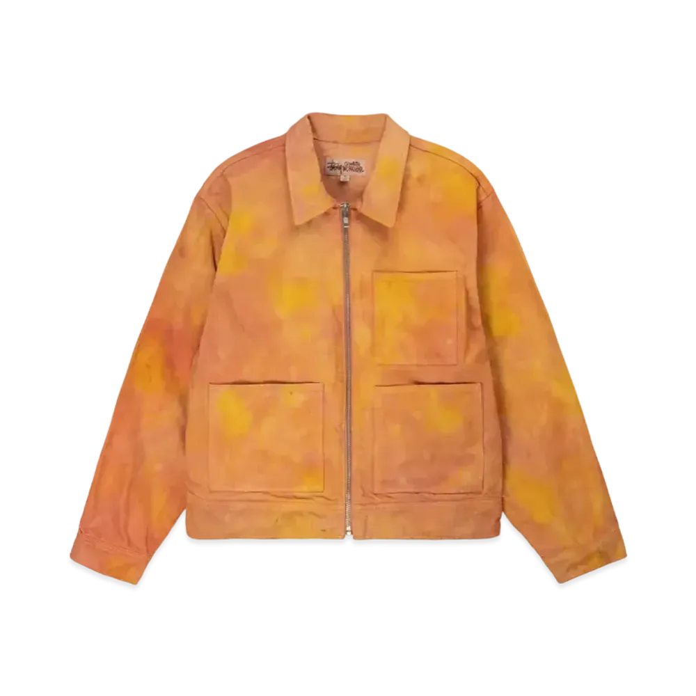 Stussy Wonderland Hand-Dyed Work Jacket "Yellow/Pink"