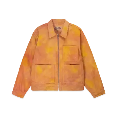 Stussy Wonderland Hand-Dyed Work Jacket "Yellow/Pink"