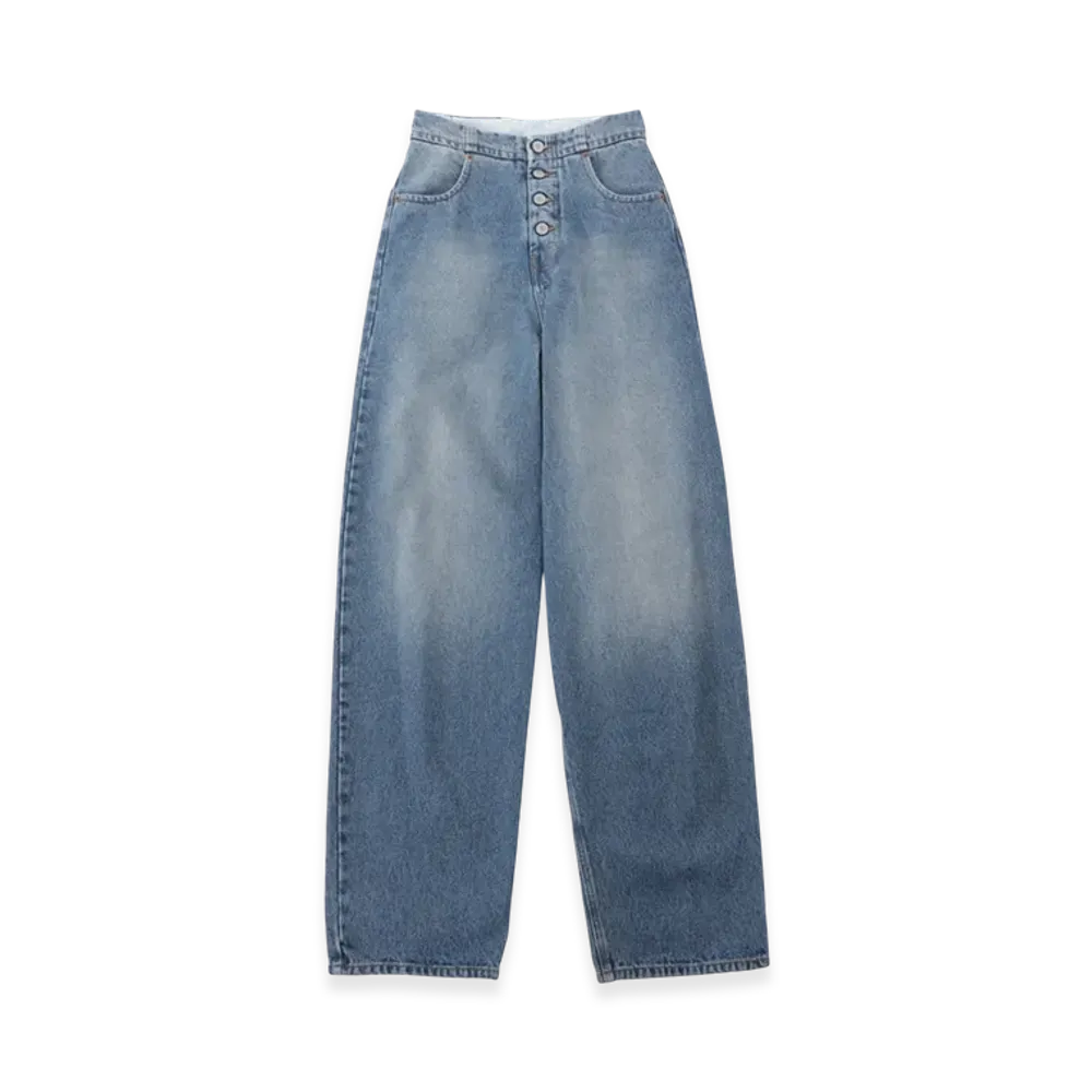 MM6 Maison Margiela Women's High-Waist Jeans "Light Blue"