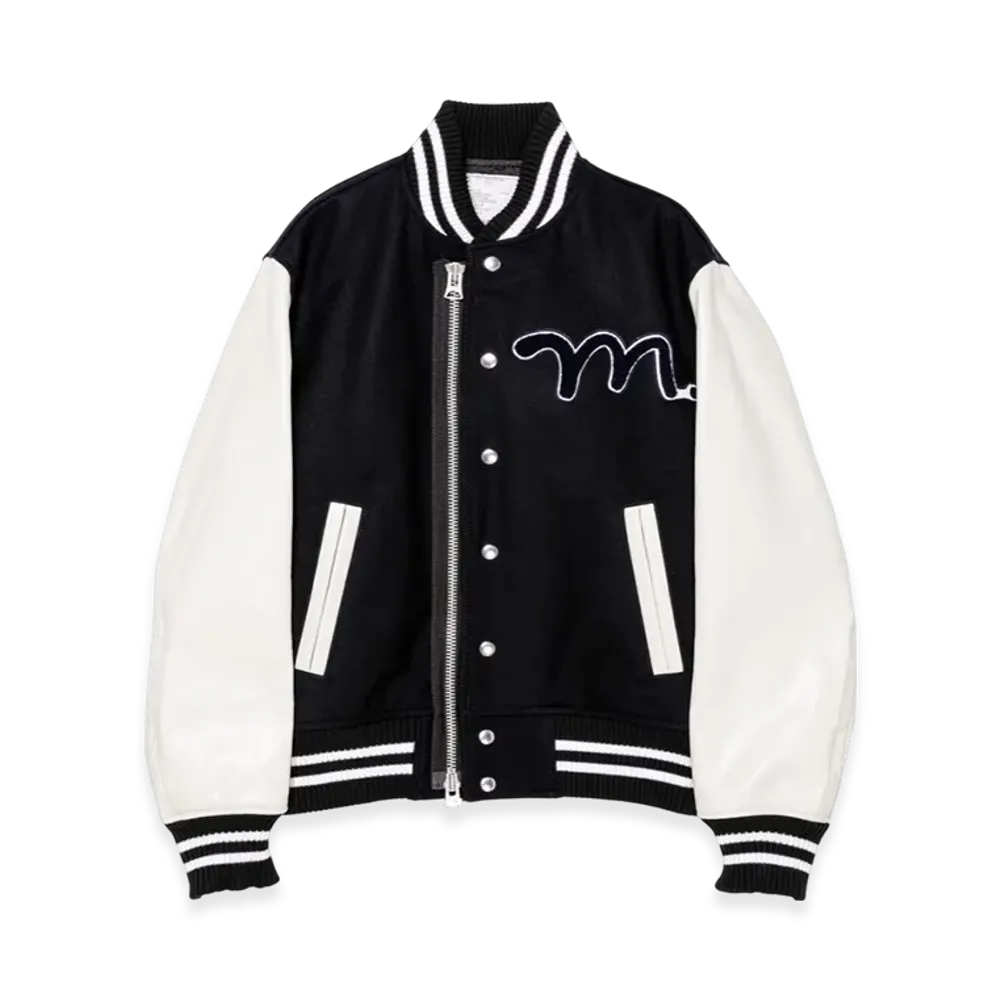 sacai x MADSAKI Wool Melton Blouson "Navy/White"
