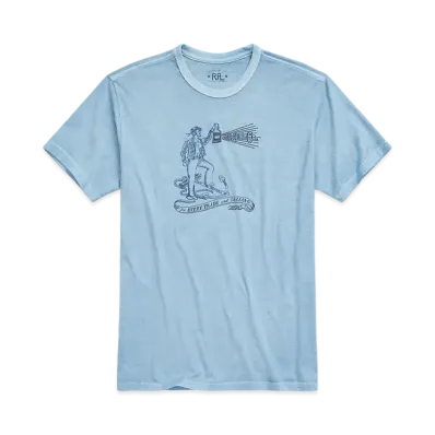 RRL Ralph Lauren Jersey Graphic T-shirt "Blue"