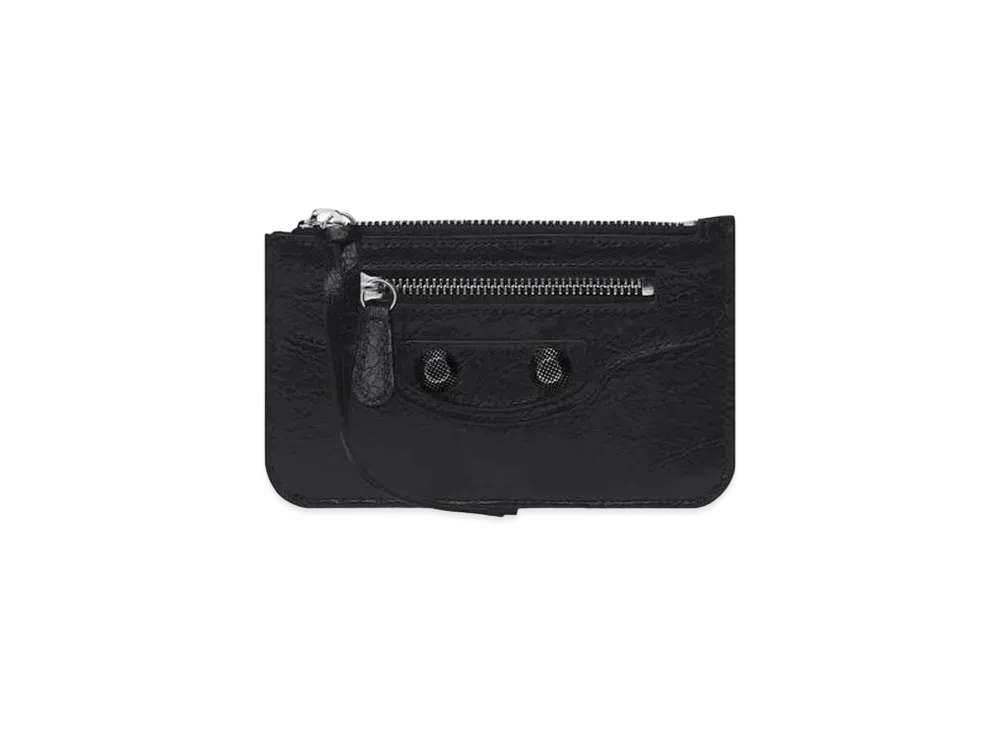 BALENCIAGA Le Cagole Long Coin and Card Holder Arena Lambskin "Black"