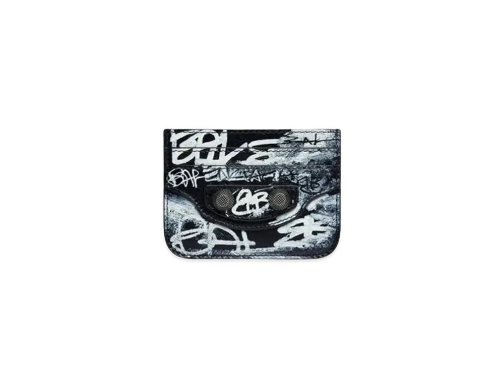 BALENCIAGA Le Cagole Card Holder Graffiti "Black"