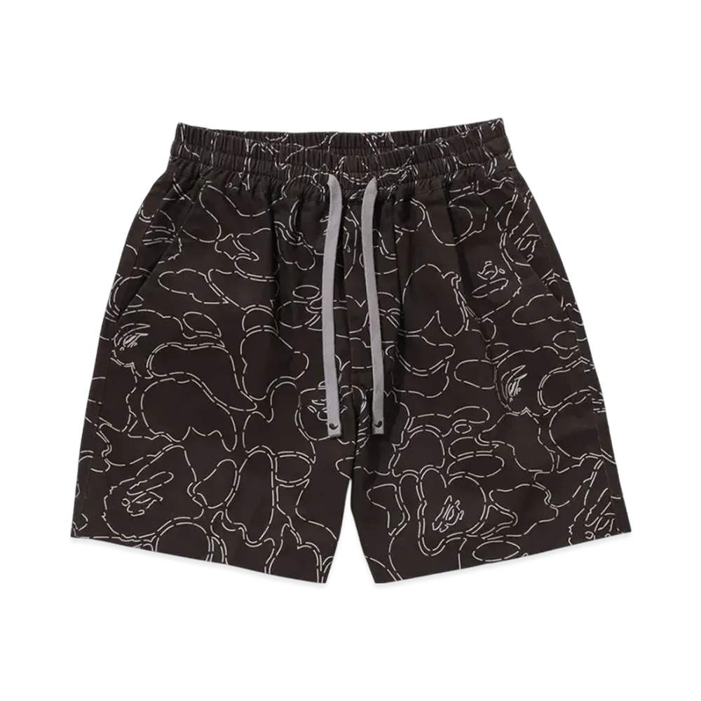 A BATHING APE Camo Sporty Shorts "Black"