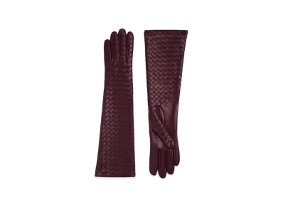 Bottega Veneta Intrecciato Leather Midi Gloves "Jam"
