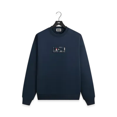 Kith x Columbia Patchwork Vintage Nelson Crewneck "Nocturnal"