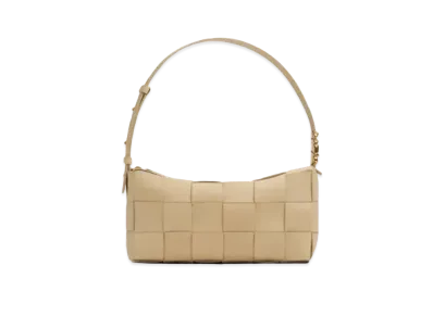 Bottega Veneta Lenga Cassette Shoulder Bag "Porridge"