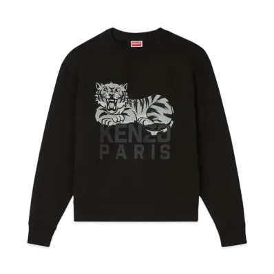 KENZO 'Happy Tiger' Embroidery Sweat "Black"