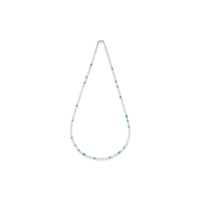 WIND AND SEA IVX Japan WDS Pearl & White Hearts Necklace "Turquoise"