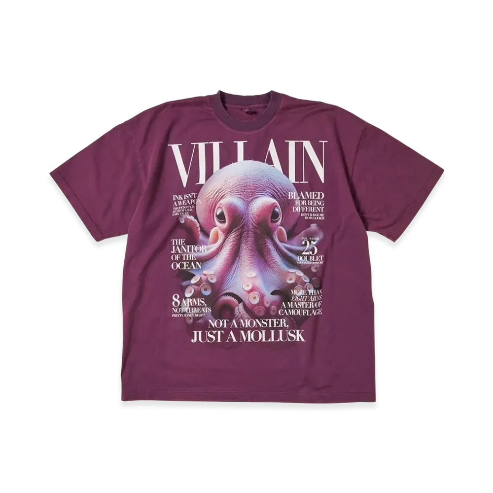 doublet Villain Cover Print T-Shirt "Purple"