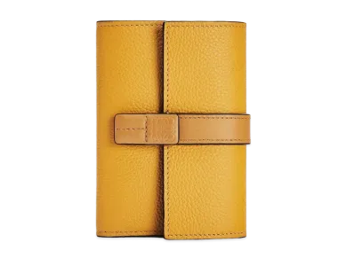 LOEWE Small Vertical Wallet In Soft Grained Calfskin "Sunflower/Honey"