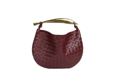 Bottega Veneta Lambskin Sardine Small Shoulder Bag "Barolo"