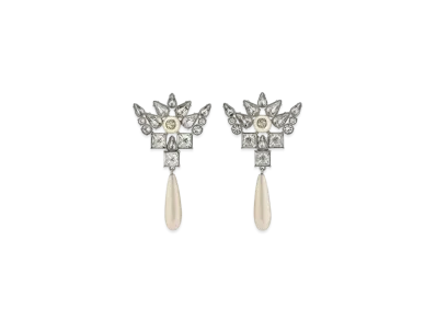 GUCCI Interlocking G Crystal Earrings