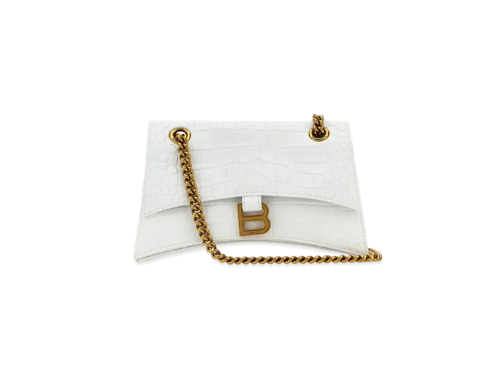 BALENCIAGA Crush Small Chain Bag "White"