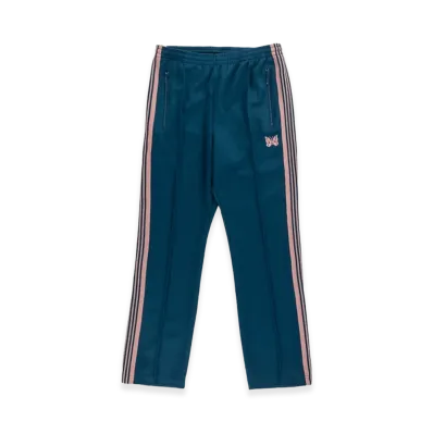 NEEDLES Narrow Track Pants Poly Smooth "Teel Green"