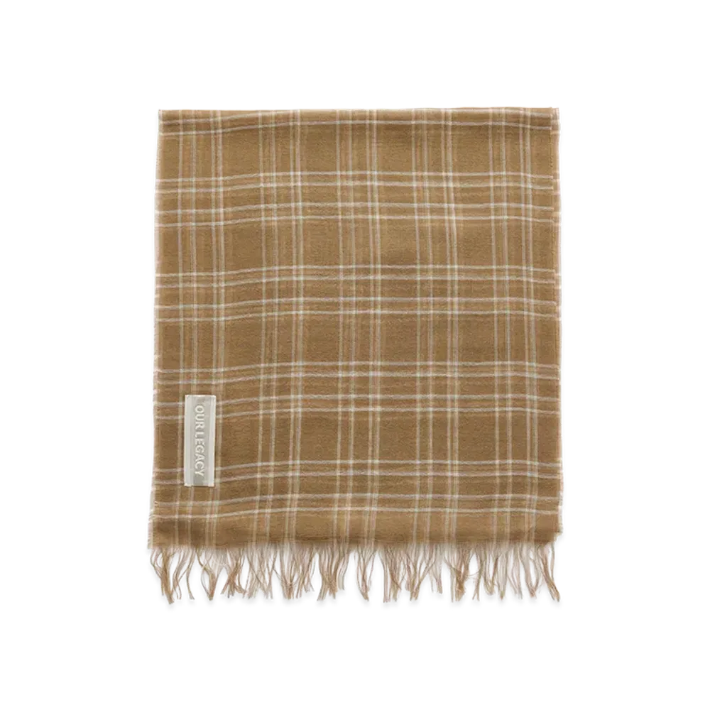 OUR LEGACY Cottage Scarf "Walnut Grid Sparse Tencel"