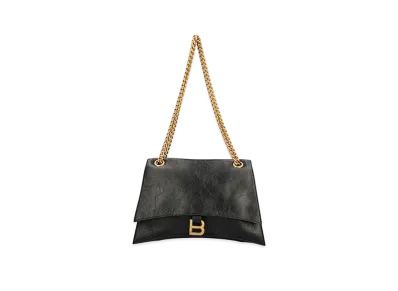 BALENCIAGA Crush Medium Chain Bag "Black"