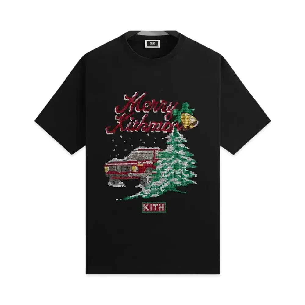Kith Kithmas Needlepoint Tee "Black"