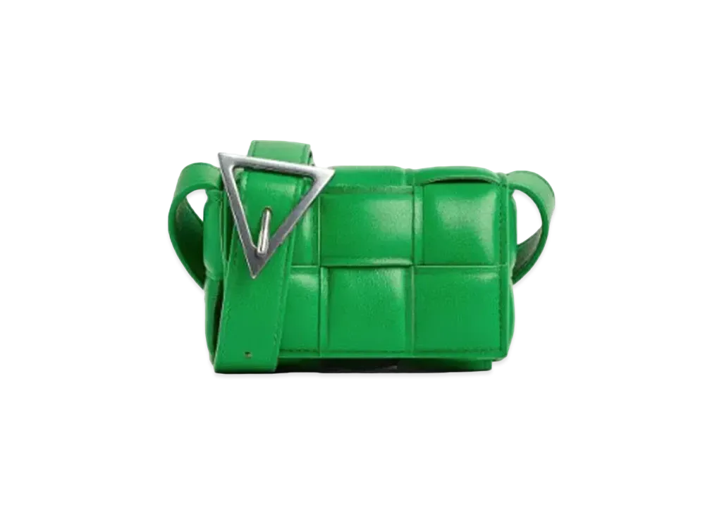 Bottega Veneta Candy Padded Cassette Crossbody Bag "Parrot Green"