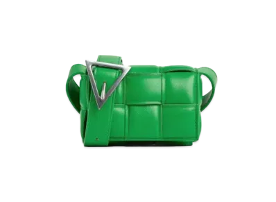 Bottega Veneta Candy Padded Cassette Crossbody Bag "Parrot Green"