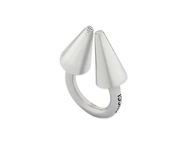 GUCCI Large Ring with Rivets "Silver"