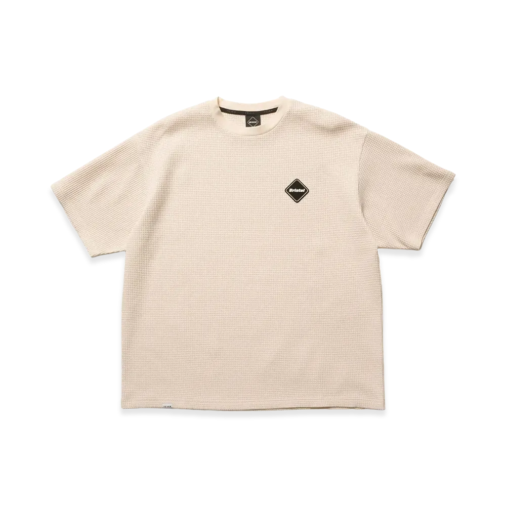 F.C.Real Bristol Tech Waffle Lounge S/S Top "Off White"