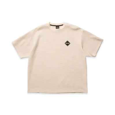 F.C.Real Bristol Tech Waffle Lounge S/S Top "Off White"