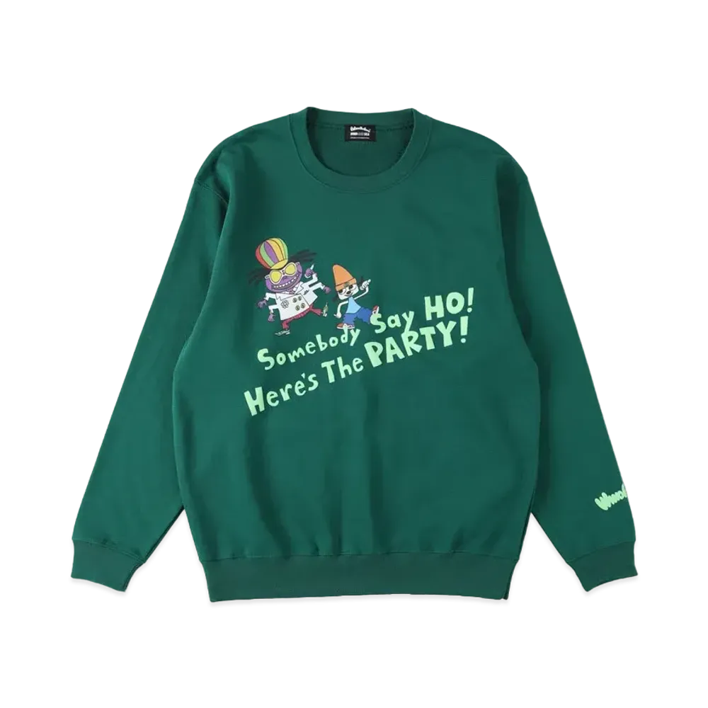 WIND AND SEA x PARAPPA THE RAPPER (PARAPPA & KING KONG MUSHI) CREW NECK "Green"