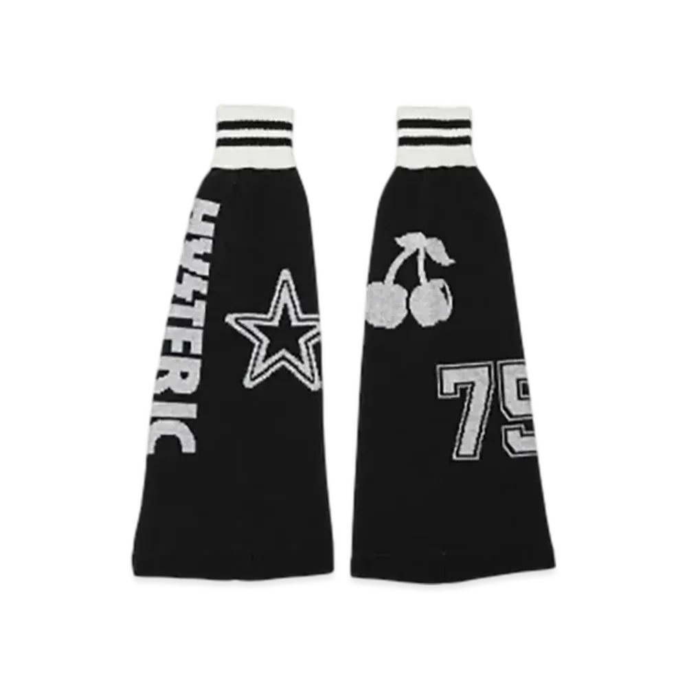 HYSTERIC GLAMOUR Hysteric Logo Jacquard Leg Warmers "Black"