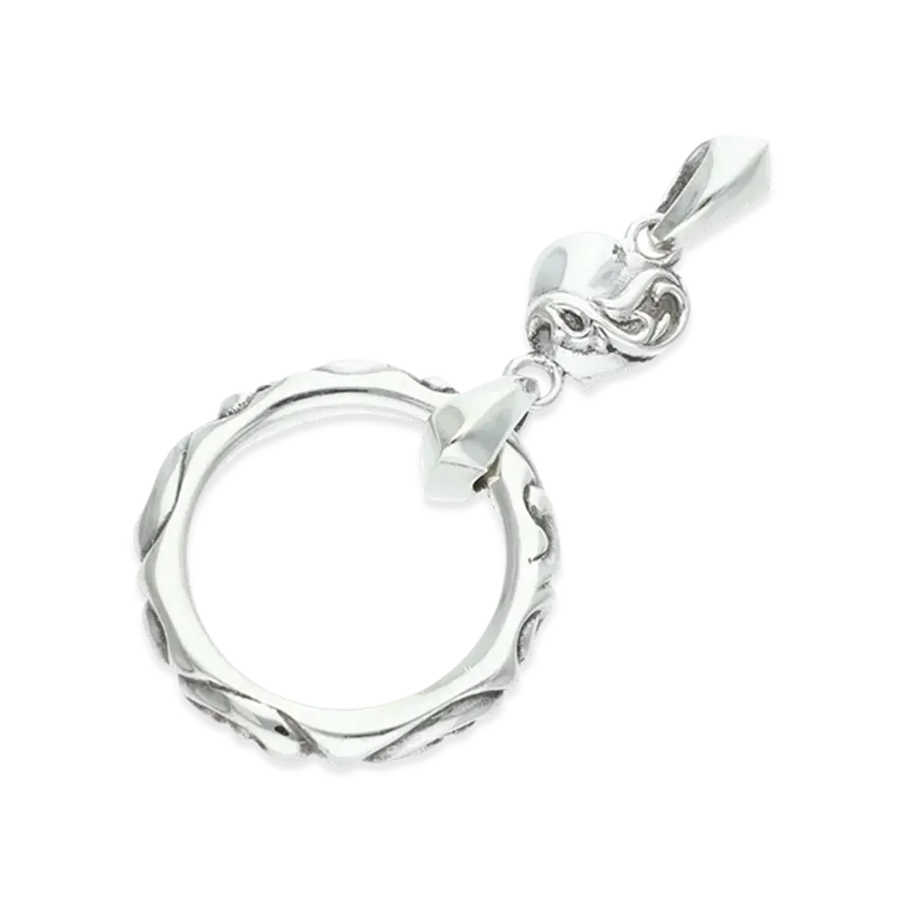 Chrome Hearts Eyewear Loop Scroll Heart Charm "Silver"