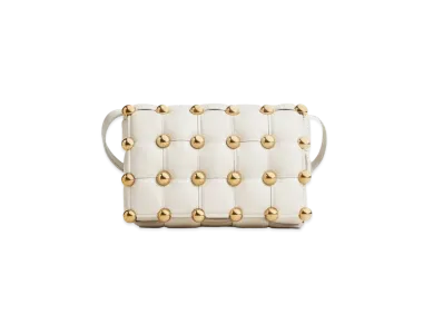 Bottega Veneta Padded Cassette Crossbody Bag "Chalk"