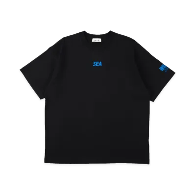 WIND AND SEA Small OG Sea Flocky Tee(Online) "Black"