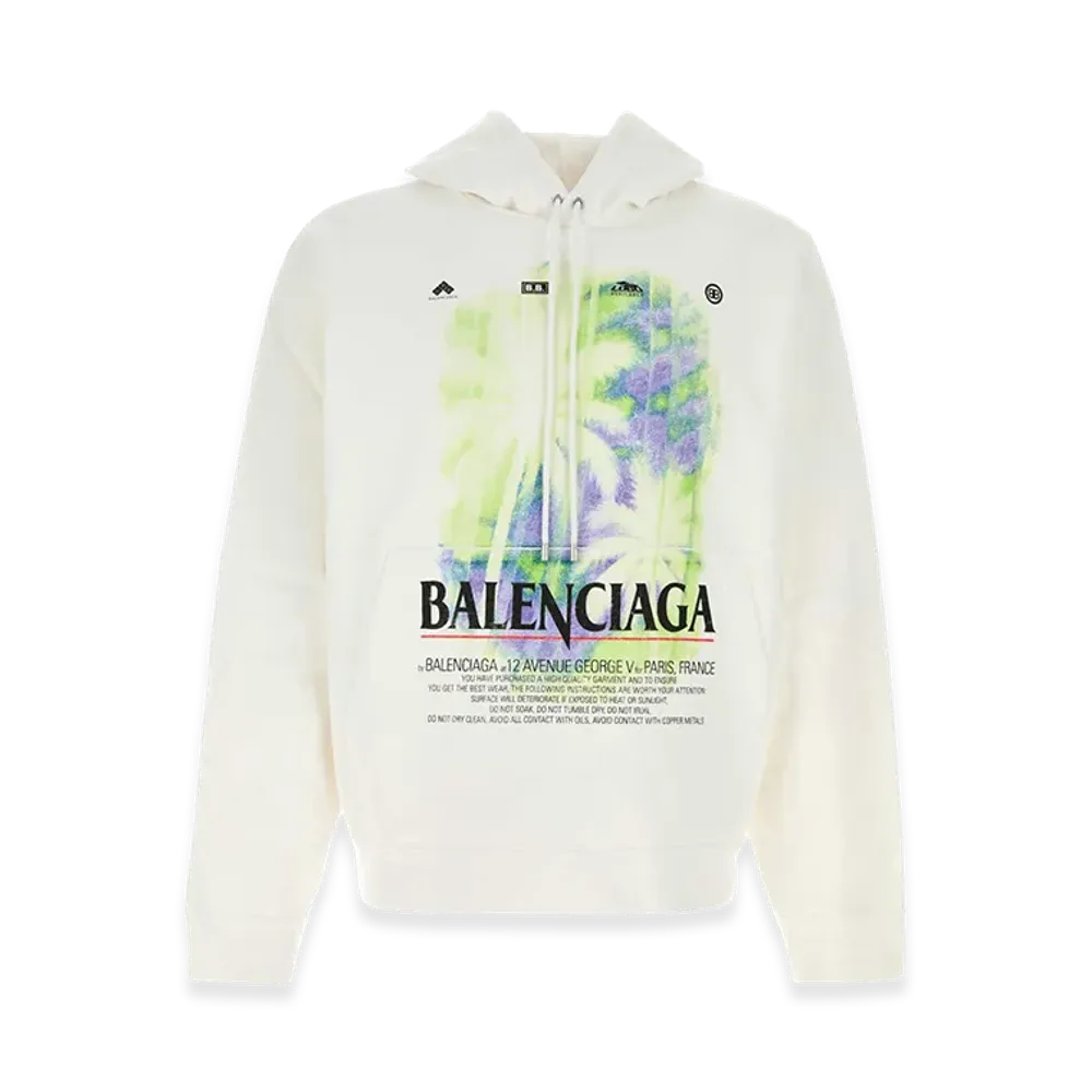 BALENCIAGA Cotton Oversize Sweatshirt "White"