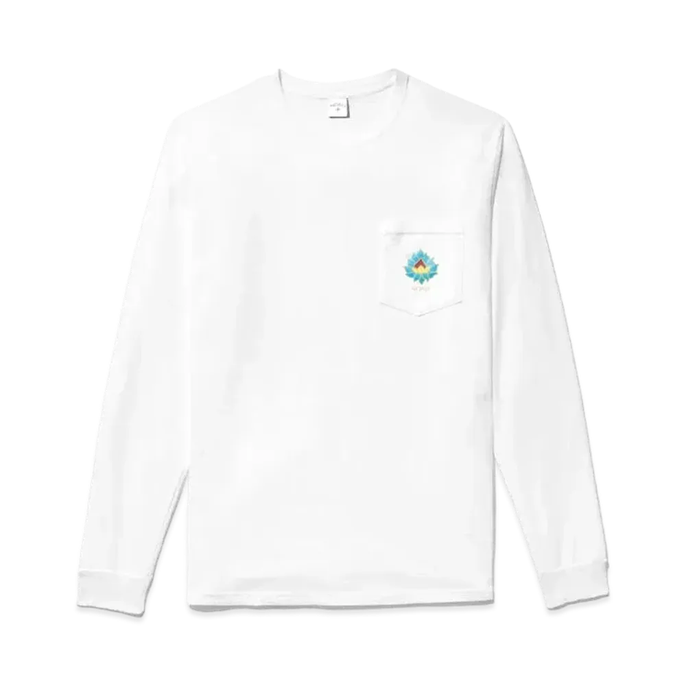 Noah LS Lotus Pocket Tee "White"