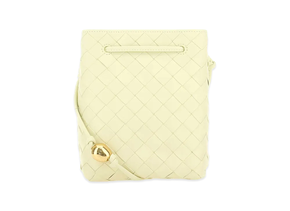 Bottega Veneta Women's Leather Bucket Bag "Pastel Yellow"
