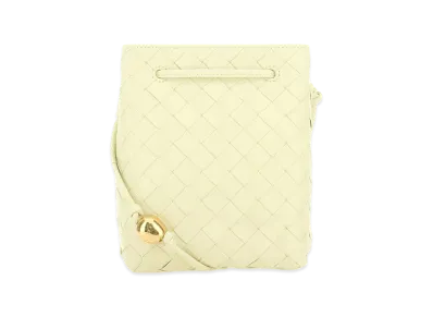Bottega Veneta Women's Leather Bucket Bag "Pastel Yellow"
