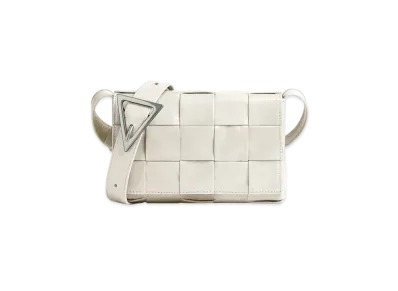 Bottega Veneta Small Cassette Crossbody Bag "White"